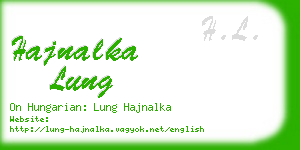 hajnalka lung business card